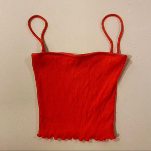 Bright Red Tube Tank Top